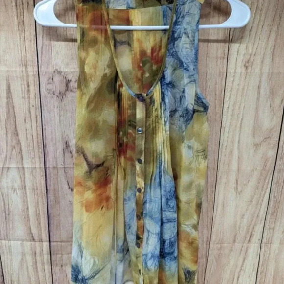 Calvin Klein abstract colored polyester blouse top Size S - Picture 7 of 9